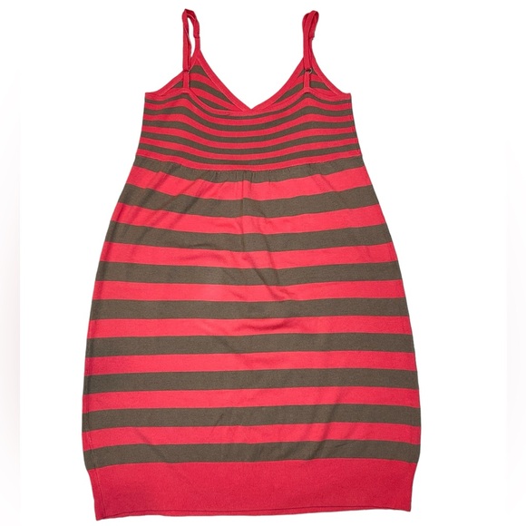 ⚡️SOLD⚡️Trina Turk Vintage Y2K Striped Slip Strappy Silk Blend Knit Dress Pink - Picture 2 of 16